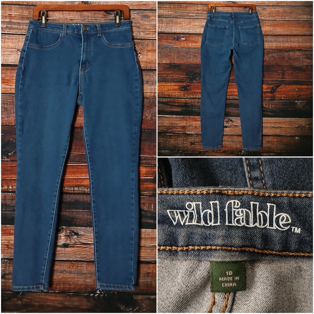 Wild Fable Jeans 10 Skinny High Rise Blue Denim Stretch